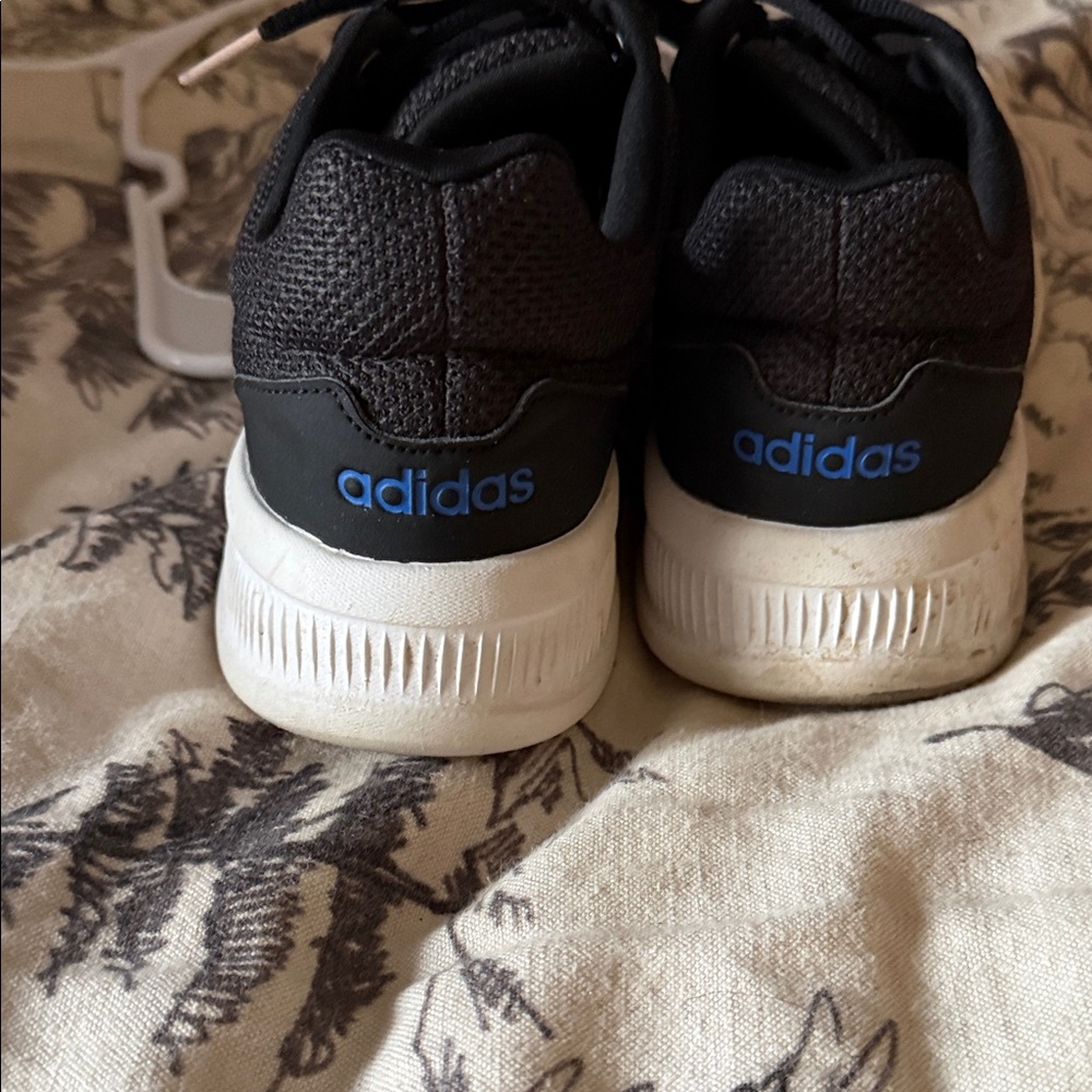 Adidas Black and Blue Athletic Shoes